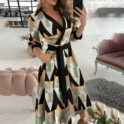 Naomi | Dames Blousejurk met Reversband – Elegant en Comfortabel voor Dag en Avond