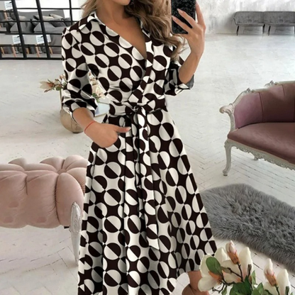 Naomi | Dames Blousejurk met Reversband – Elegant en Comfortabel voor Dag en Avond