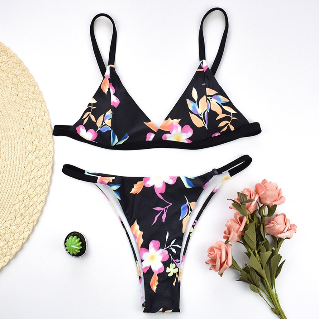 Renske | Dames Bikini – Bloemenprint met Flatterende Pasvorm en Comfortabele Stof
