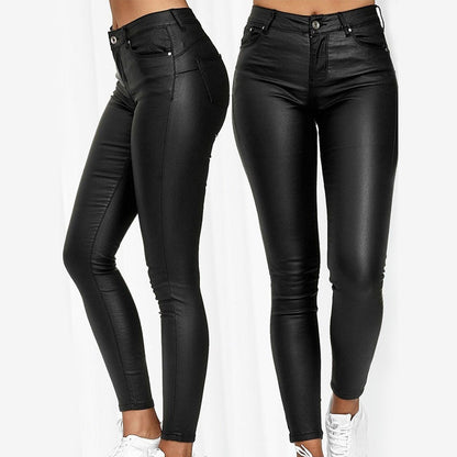 Lilian | Stretch Leren Broek voor Vrouwen – Hoog Taille, Slim Fit, Comfort en Stijl