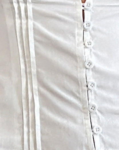 Melinda | Getailleerde Dames Blouse – Korte Pofmouwen & Kanten V-Hals voor een Elegante Look
