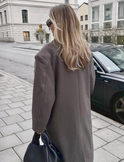 Oversized Double-Breasted Jas | Dames Jas met Luxe Snit en Tijdloze Uitstraling