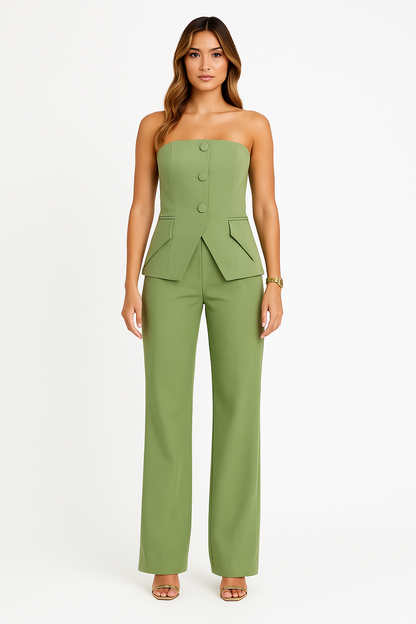 Sanne - Elegante Set met off-the-shoulder Top
