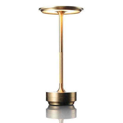 Draadloze Tafellamp – Metaal en Glas, Scandinavisch Design voor Woonkamer of Slaapkamer