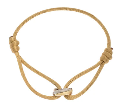 Gerlinda Drie-Eenheid Armband | Uniseks armband met verstrengelde ringen