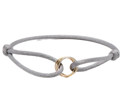 Gerlinda Drie-Eenheid Armband | Uniseks armband met verstrengelde ringen
