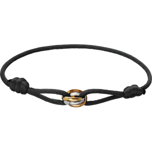 Gerlinda Drie-Eenheid Armband | Uniseks armband met verstrengelde ringen