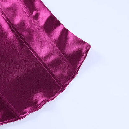 Yara | Dames Corset Top – Strapless Satijnen Top met Luxe Glans en Flatterende Pasvorm