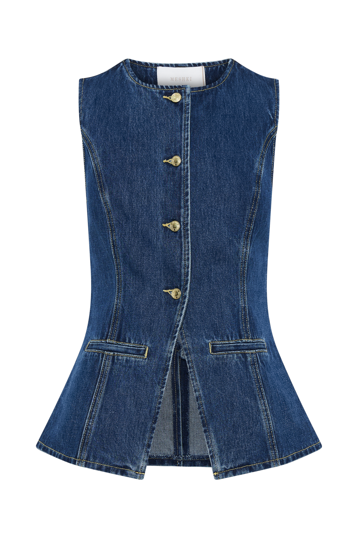 SARA | Trendy Denim Button Up set