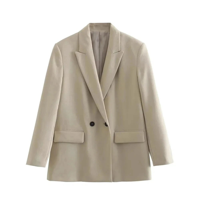 Elyra | Dames Oversized Blazer – Tijdloze Chique Pasvorm met Dubbele Knoopsluiting
