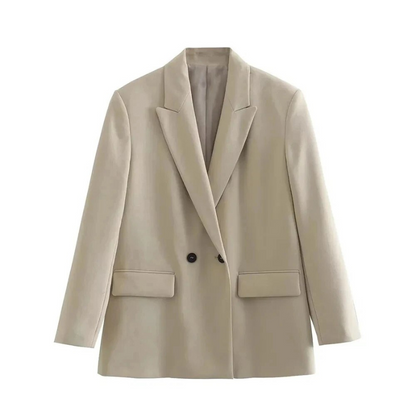 Elyra | Dames Oversized Blazer – Tijdloze Chique Pasvorm met Dubbele Knoopsluiting