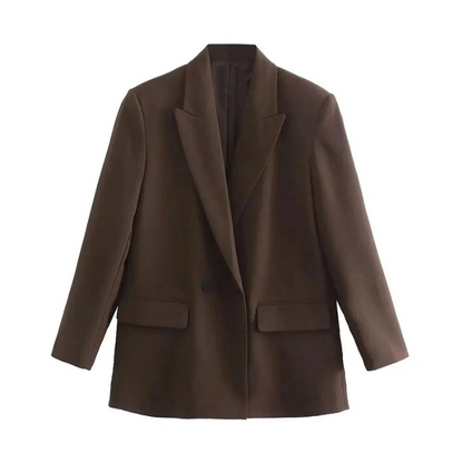 Elyra | Dames Oversized Blazer – Tijdloze Chique Pasvorm met Dubbele Knoopsluiting