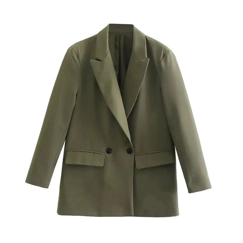 Elyra | Dames Oversized Blazer – Tijdloze Chique Pasvorm met Dubbele Knoopsluiting