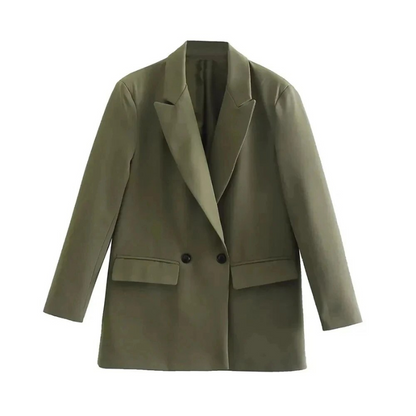 Elyra | Dames Oversized Blazer – Tijdloze Chique Pasvorm met Dubbele Knoopsluiting