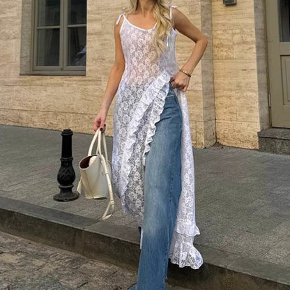 Gerda | Elegante Damesjurk met V-hals, Kant & Ruches – A-lijn Pasvorm voor een Vrouwelijke Look