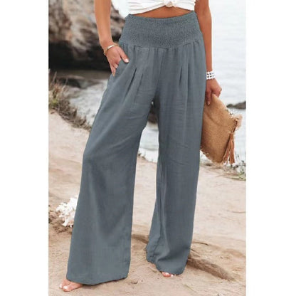 Sabella | Katoen-Linnen Broek – Ademend, Comfortabel en Chic High-Waist Design