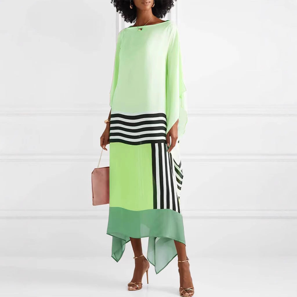Dieuwertje | Dames Maxi Jurk – One Shoulder – Losse Pasvorm & Asymmetrische Zoom