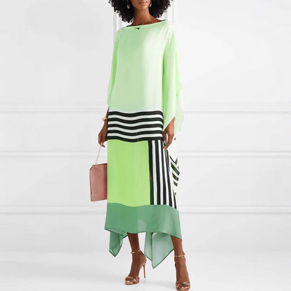 Dieuwertje | Dames Maxi Jurk – One Shoulder – Losse Pasvorm & Asymmetrische Zoom
