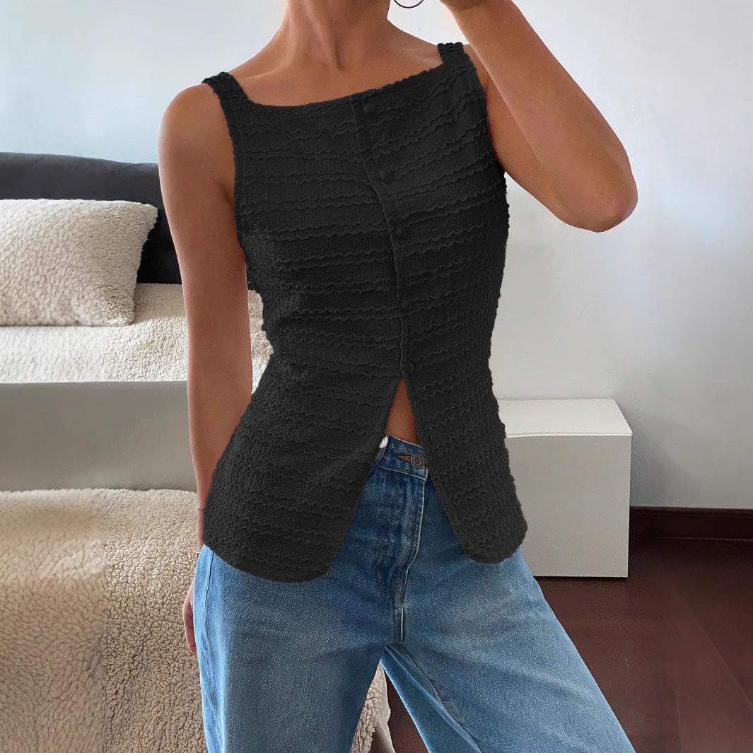 Coby | Dames Tanktop met Ribbelstructuur – Slim Fit, Mouwloos & Zachte Stof voor Casual en Gelaagde Looks