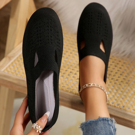 Wendeline | Dames Overschoenen – Orthopedisch, Slip-On Design met Ronde Neus en Ademend Breisel