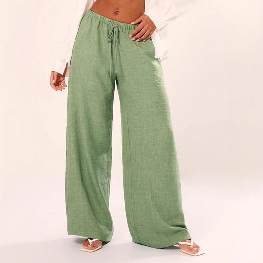 Elske | Dames Broek – Wijde Pijpen – Ademend Materiaal – Elastische Taille – Relaxte Pasvorm