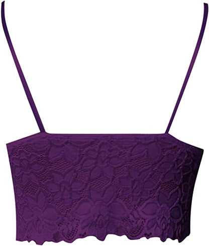 Martine | Dames Kanten Crop Top – Vrouwelijk, Verfijnd, Verstelbare Bandjes