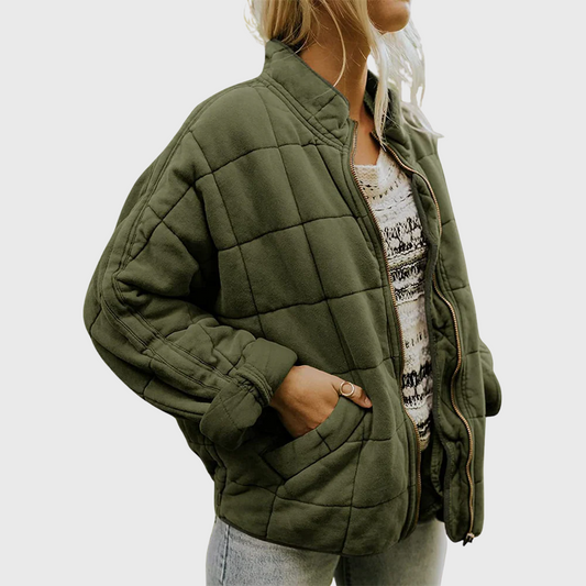 Eveline Jas | Dames Oversized Tussenjas met Gewatteerde Voering en Matte Tint