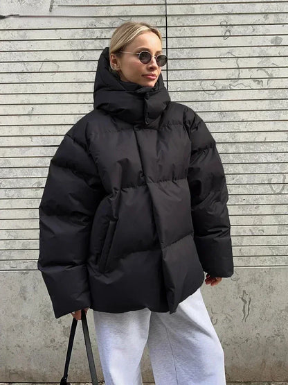 Monica Winterjas | Dames gewatteerde parka met capuchon en elegante uitstraling