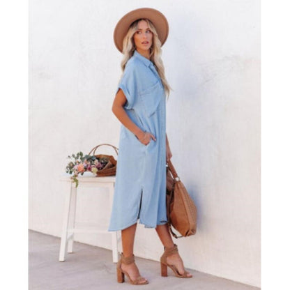 Alina | Dames Spijkerjurk – Casual Denim Jurk met Loose Fit en Tijdloos Design