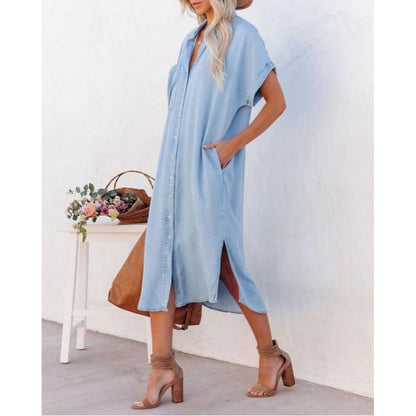 Alina | Dames Spijkerjurk – Casual Denim Jurk met Loose Fit en Tijdloos Design