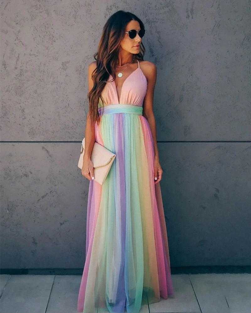 Zeva | Dames Maxi Jurk met Halternek - Vloeiend Silhouet en Elegante Plooien