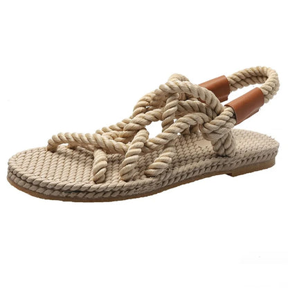 Capri | Dames Sandalen met Handgevlochten Banden en Boho-Chic Design voor Zomerse Comfort en Stijl