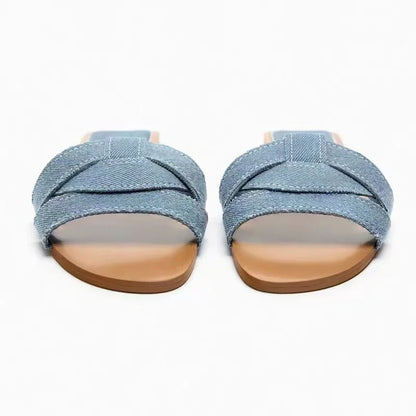 Fien | Dames Sandalen met Gekruiste Banden, Minimalistisch en Comfortabel