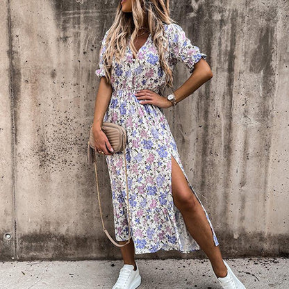 Lydie | Zomerjurk voor Dames – Tijdloos Ontwerp met Elegante Mouwen