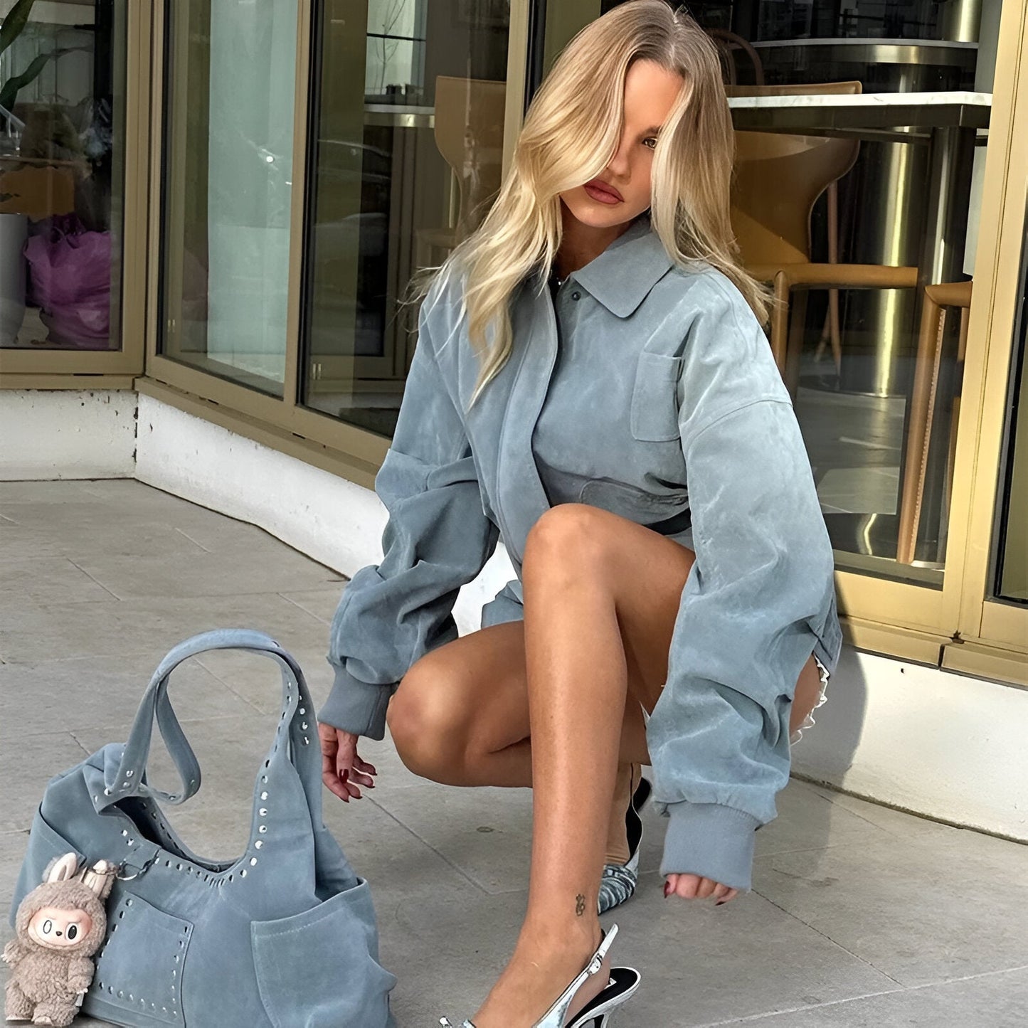 Lena Oversized Suède Herfstjas | Dames jas met luxe uitstraling en moderne pasvorm