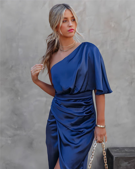 Xaviera | Dames Zijde Feestjurk – Luxe, Vloeiende Pasvorm & Tijdloze Elegantie