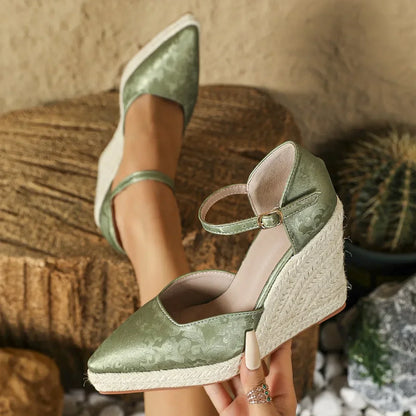 Vanya | Dames Espadrille Sleehakken – Bohemian Wedge Design met Comfortabele Pasvorm
