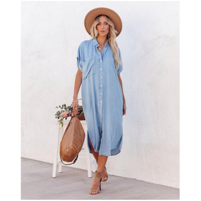Alina | Dames Spijkerjurk – Casual Denim Jurk met Loose Fit en Tijdloos Design