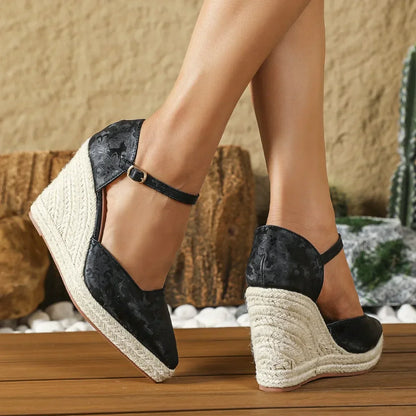 Vanya | Dames Espadrille Sleehakken – Bohemian Wedge Design met Comfortabele Pasvorm