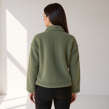 Yael Jas | Dames Fleece Herfstjas met Reverskraag en Tijdloze Snit