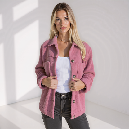 Yael Jas | Dames Fleece Herfstjas met Reverskraag en Tijdloze Snit