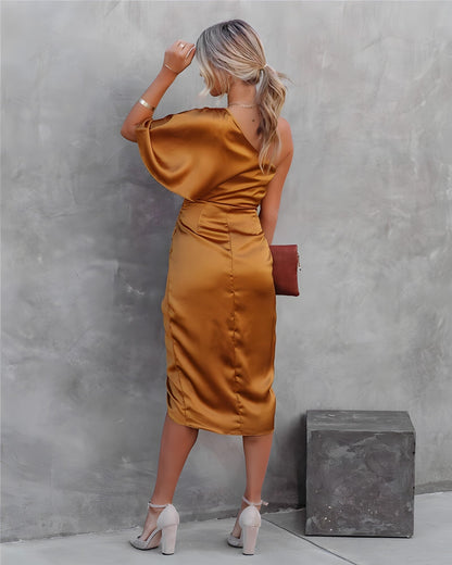 Xaviera | Dames Zijde Feestjurk – Luxe, Vloeiende Pasvorm & Tijdloze Elegantie