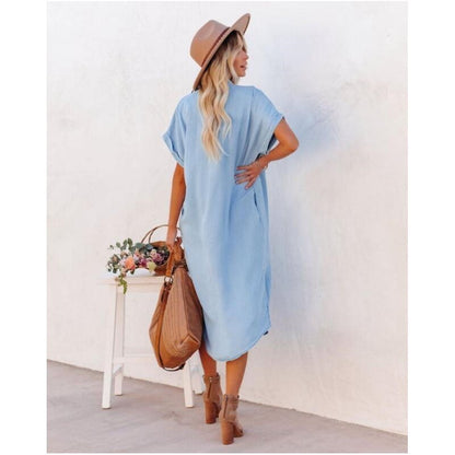 Alina | Dames Spijkerjurk – Casual Denim Jurk met Loose Fit en Tijdloos Design