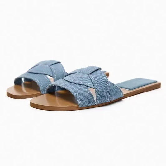 Fien | Dames Sandalen met Gekruiste Banden, Minimalistisch en Comfortabel