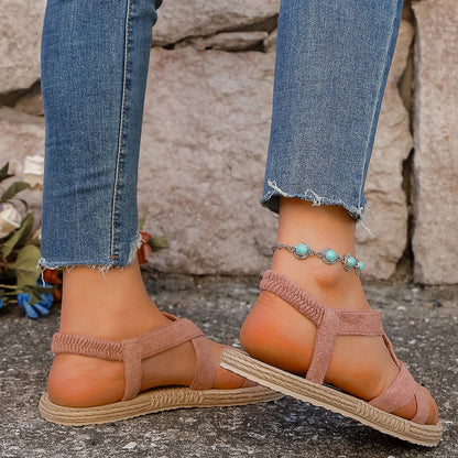 Calista | Dames Espadrille Sandalen met Verstelbare Enkelbandjes en Licht Dempende Zool