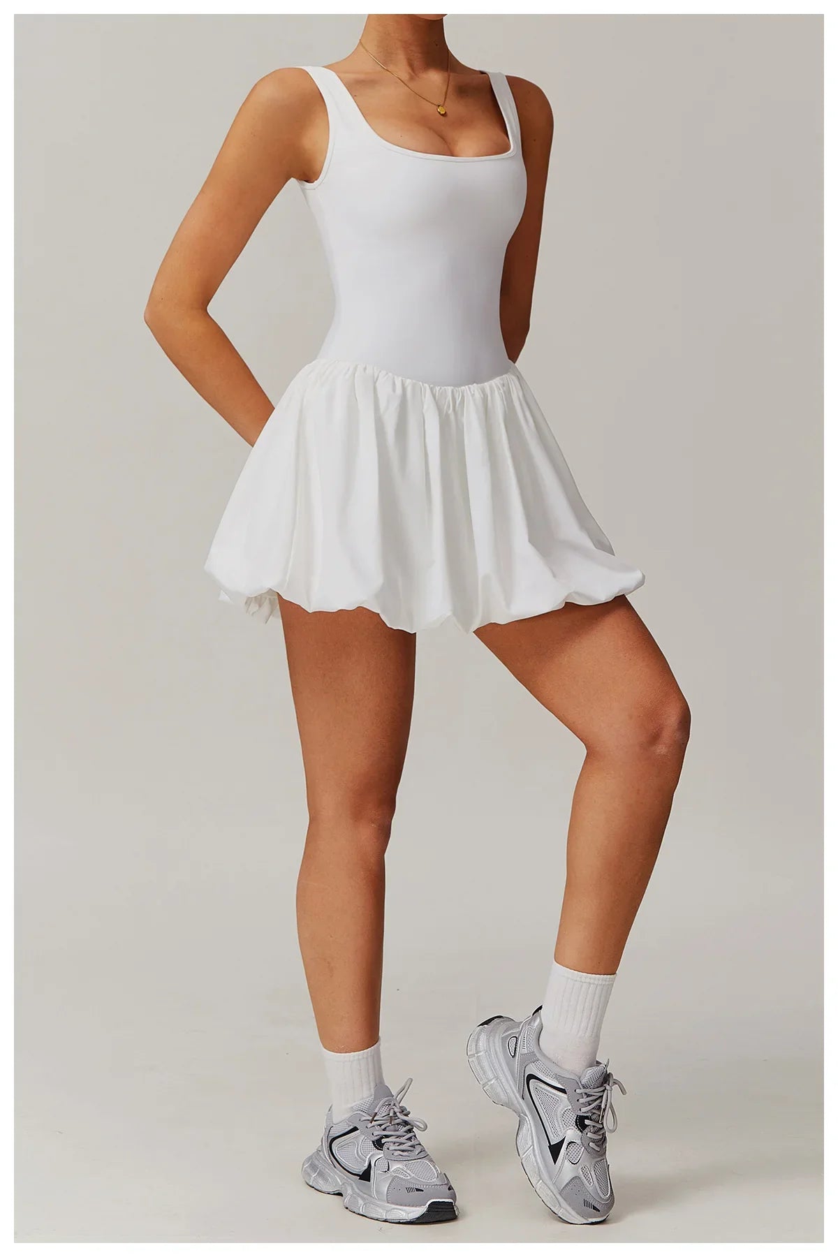 Elena Playsuit Dames | Sportieve Jumpsuit met Rok en Ingebouwde Shorts