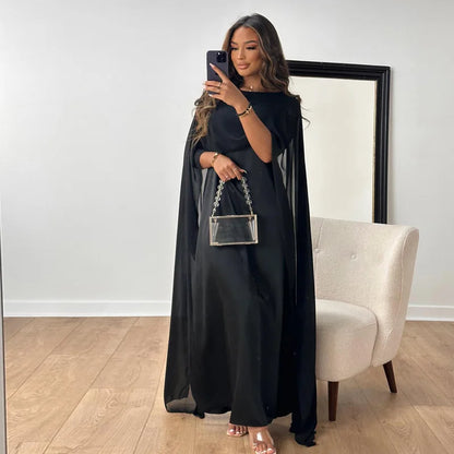 Oriana | Dames Satijnen Maxi Jurk met Luxe Glans – voor Elegante Lente- & Zomerlook