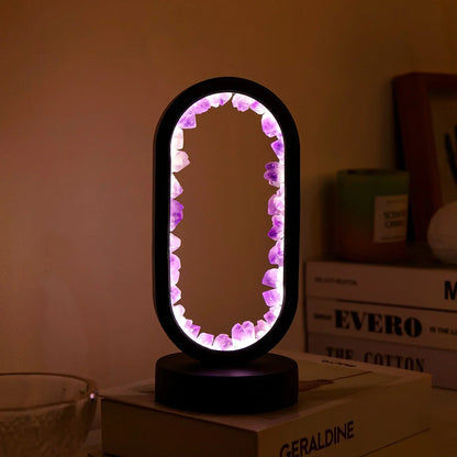 Amethist Lamp – Natuurlijke Paarse Kristallen voor Rustgevende Verlichting in Slaapkamer of Meditatiehoek