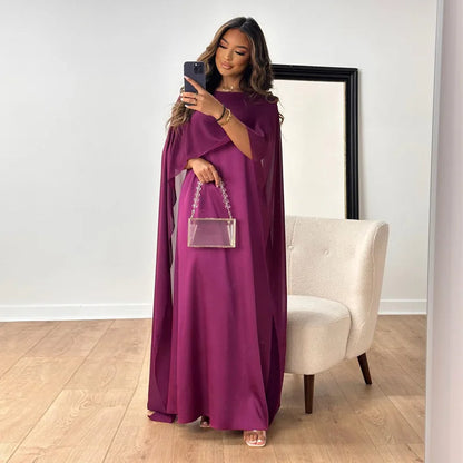 Oriana | Dames Satijnen Maxi Jurk met Luxe Glans – voor Elegante Lente- & Zomerlook