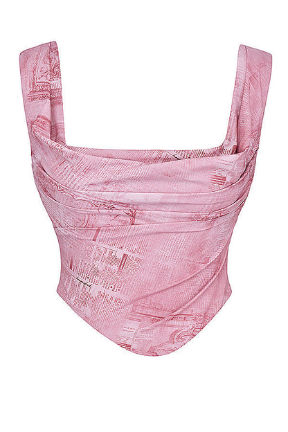 Mirjam | Dames Corset Top – Getailleerde Pasvorm, Vierkante Halslijn, Cropped Model